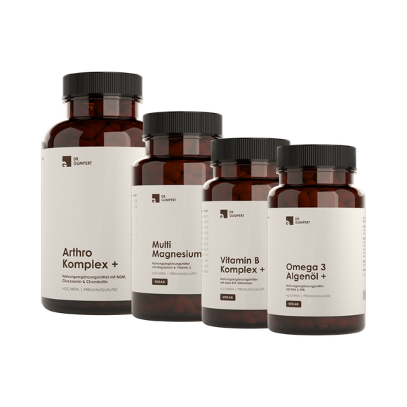 Dr. Gumpert Körper & Geist-Paket: Für eine umfangreiche Versorgung mit Omega-3, Glucosamin, Chondroitin, Vitamin B, Magnesium und mehr (270 Kapseln)